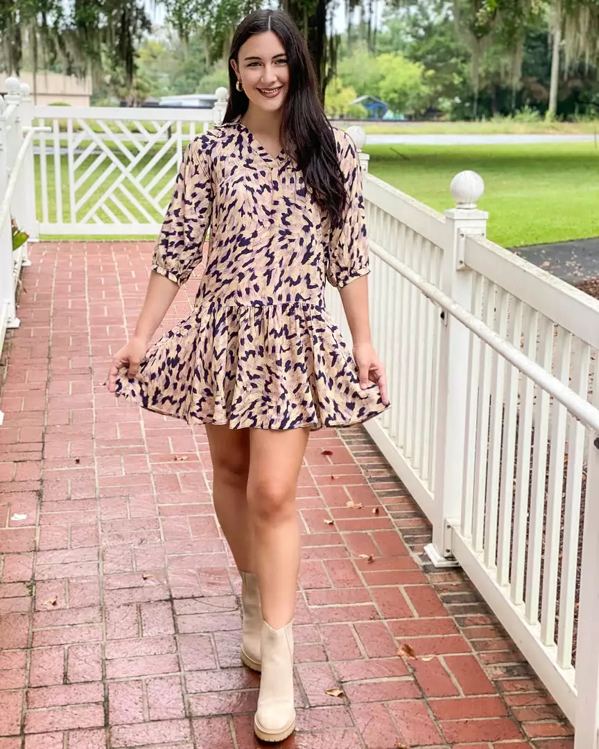 Fresha London Dresses Abbott Dress (Brush Animal) 3 Fresha London Dresses Abbott Dress (Brush Animal)