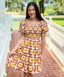 Olivia James The Label Bridget Mini Dress (Cafe Geo)