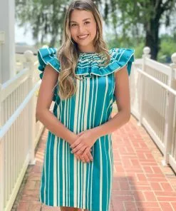 Trina Turk Dresses Happy Dress (Tile Blue)