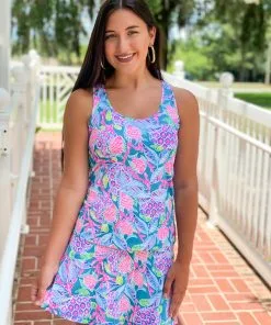 Lilly Pulitzer Mina Bra Tank (Turtle Wave)