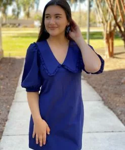 Amanda Uprichard Farrow Dress (Navy) Dresses