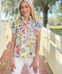 Crosby By Mollie Burch Billie Blouse (Lemon Verbena) Tops