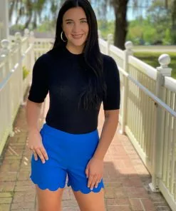 OO Boutique High Neck Fine Knit Top (Black)