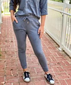 Bishop + Young Cozy Suede Jogger (Cloud)