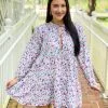 OO Boutique Mini Smock Dress (Pastel Floral) Dresses