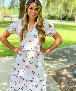 Olivia James The Label Elizabeth Top (Hampton Floral)