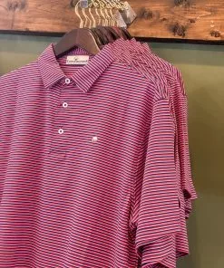 Cotton Brothers Performance Polo (White/Navy) Tops