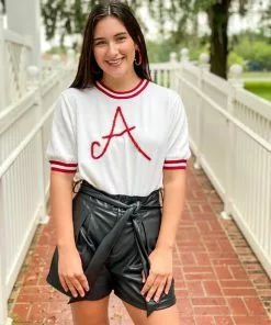 Queen Of Sparkles Alabama 'A' Sweater (White)