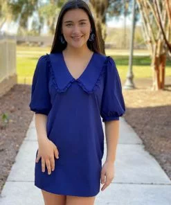 Amanda Uprichard Farrow Dress (Navy) Dresses