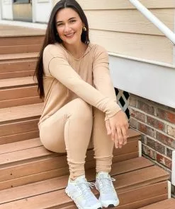 Mododoc Long Sleeve Cozy Hoodie (Camel)