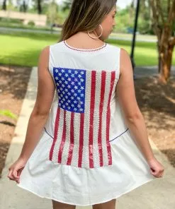 Queen Of Sparkles Dresses Flag Back Dress