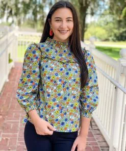 Olivia James The Label Tops Emma Blouse (Liberty Dusk)