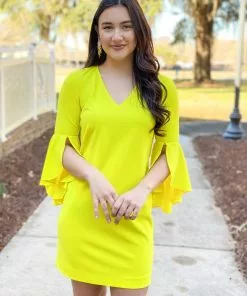Trina Turk Moorten Dress (Citron)