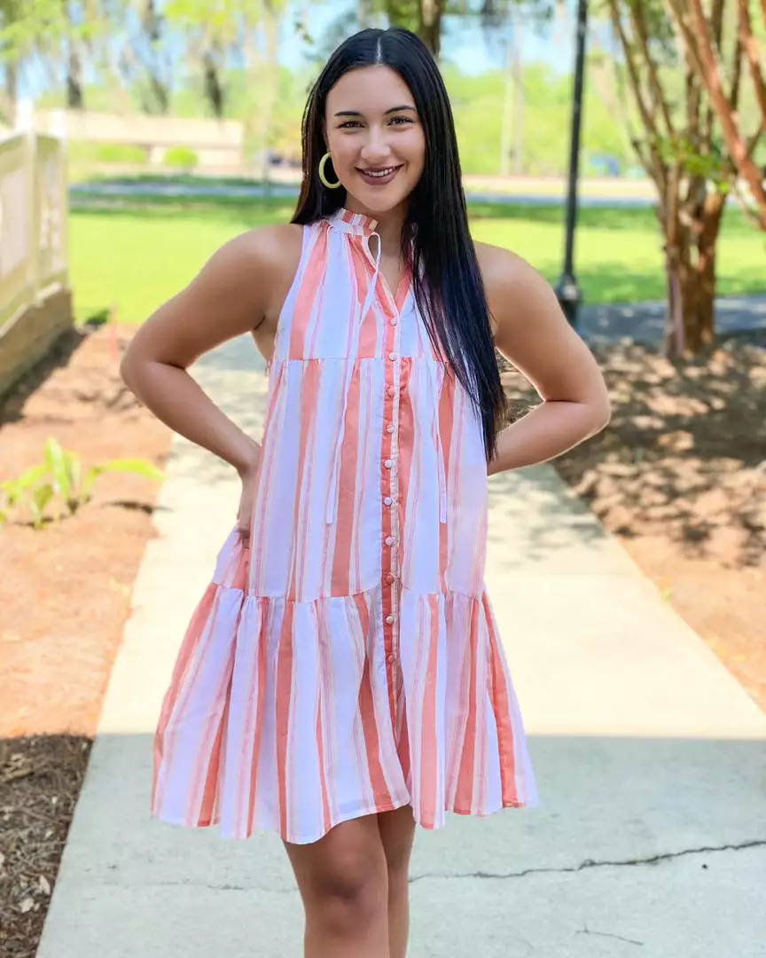 Olivia James The Label Ro Short Dress (Wide Stripe) Dresses 4 Olivia James The Label Ro Short Dress (Wide Stripe) Dresses