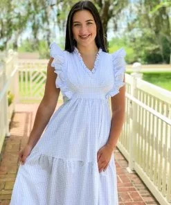 LaRoque Dresses Marlowe Dress (Blue Window Pane)