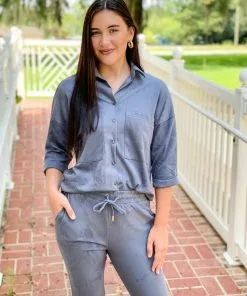 Bishop + Young Cozy Suede Top (Cloud)