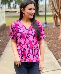 Crosby By Mollie Burch Tops Nora Top (Expressive Floral)