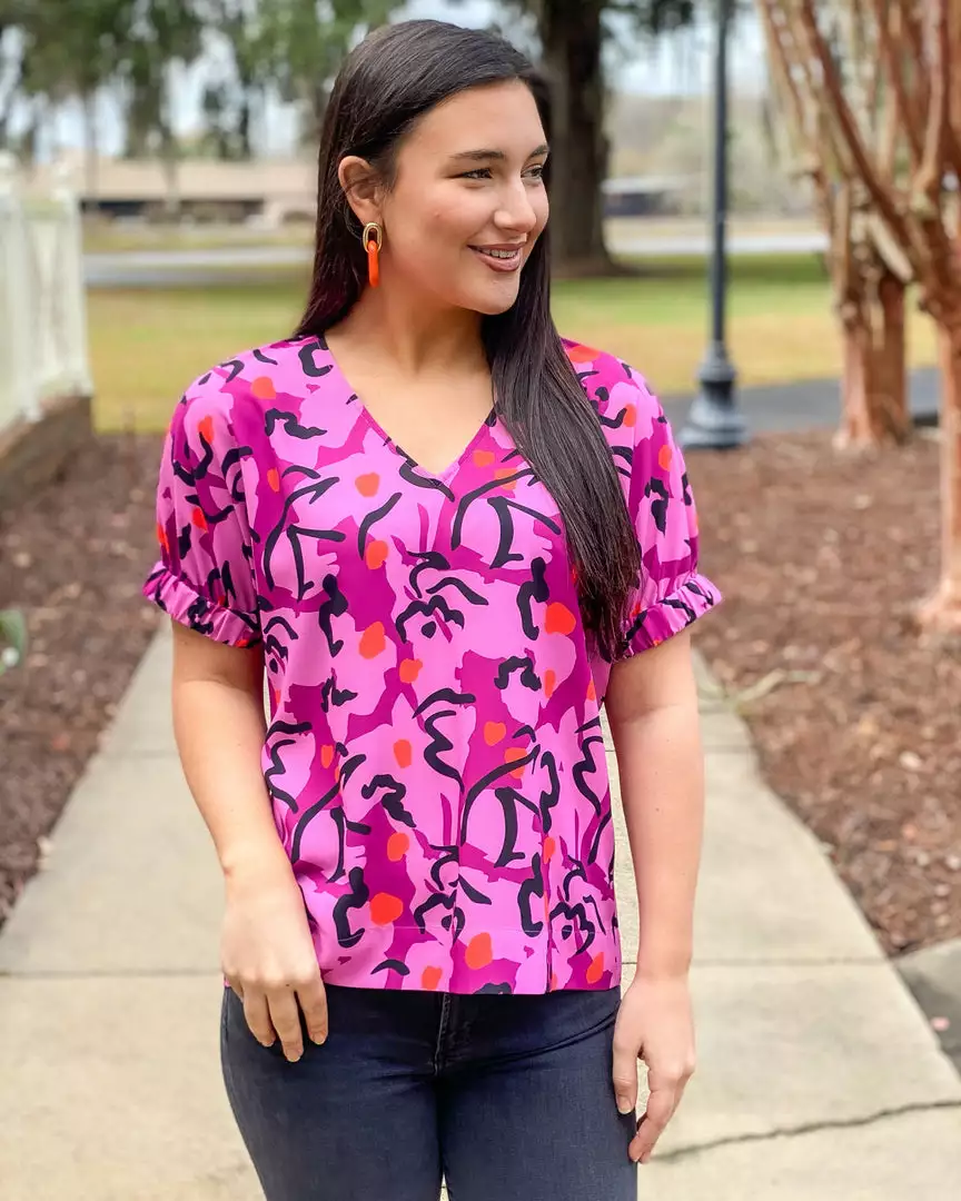 Crosby By Mollie Burch Tops Nora Top (Expressive Floral) 3 Crosby By Mollie Burch Tops Nora Top (Expressive Floral)