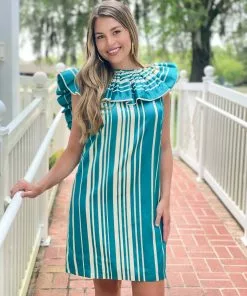 Trina Turk Dresses Happy Dress (Tile Blue)