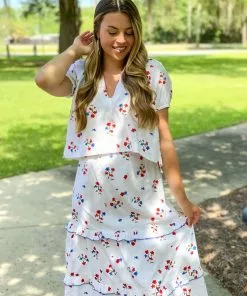 Olivia James The Label Elizabeth Top (Hampton Floral)