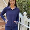 Southern Tide Viviette Performance Full Zip (Nautical Navy) Outerwear