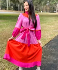 Crosby By Mollie Burch Delphine Dress (Berry Colorblock)