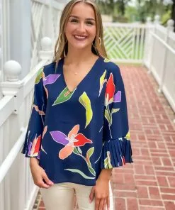 Crosby By Mollie Burch Laura Top (Blue Lily) Tops
