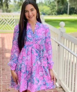 Lilly Pulitzer Winona Stretch Dress (Plumeria Pink Strut Your Stuff)