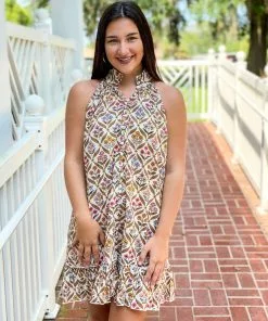 Anna Cate Louisa Dress (Brown Floral) Dresses