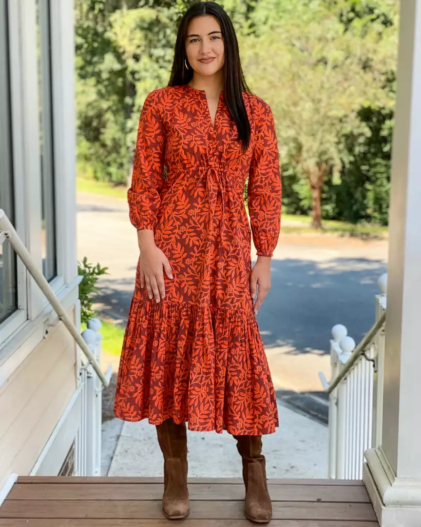 Olivia James The Label Lydia Dress (Harvest Stems) Dresses 3 Olivia James The Label Lydia Dress (Harvest Stems) Dresses