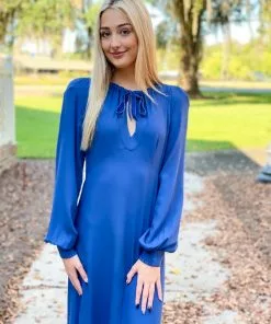 Fresha London Dresses Ozzie Dress (Navy Blue)