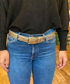 Only Options Accessories Gold Crackle Belt
