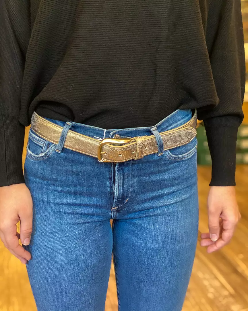 Only Options Accessories Gold Crackle Belt 4 Only Options Accessories Gold Crackle Belt