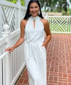 Amanda Uprichard Talita Jumpsuit (Ivory) Dresses