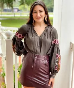 Marie Oliver Bottoms Braden Skirt (Bordeaux)