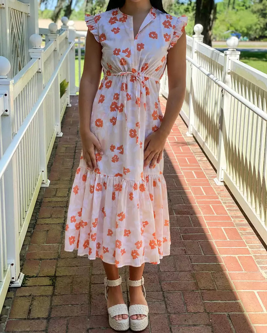 Olivia James The Label Delia Dress (Coral Bloom) 7 Olivia James The Label Delia Dress (Coral Bloom)