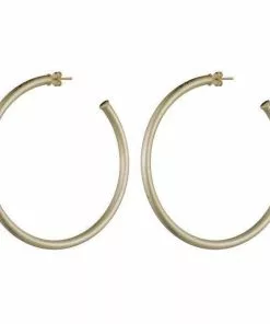 Sheila Fajl Liana Hoops Brushed Gold