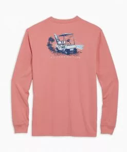 Southern Tide Little Tuna Cart Tee (Pale Primrose) Tops