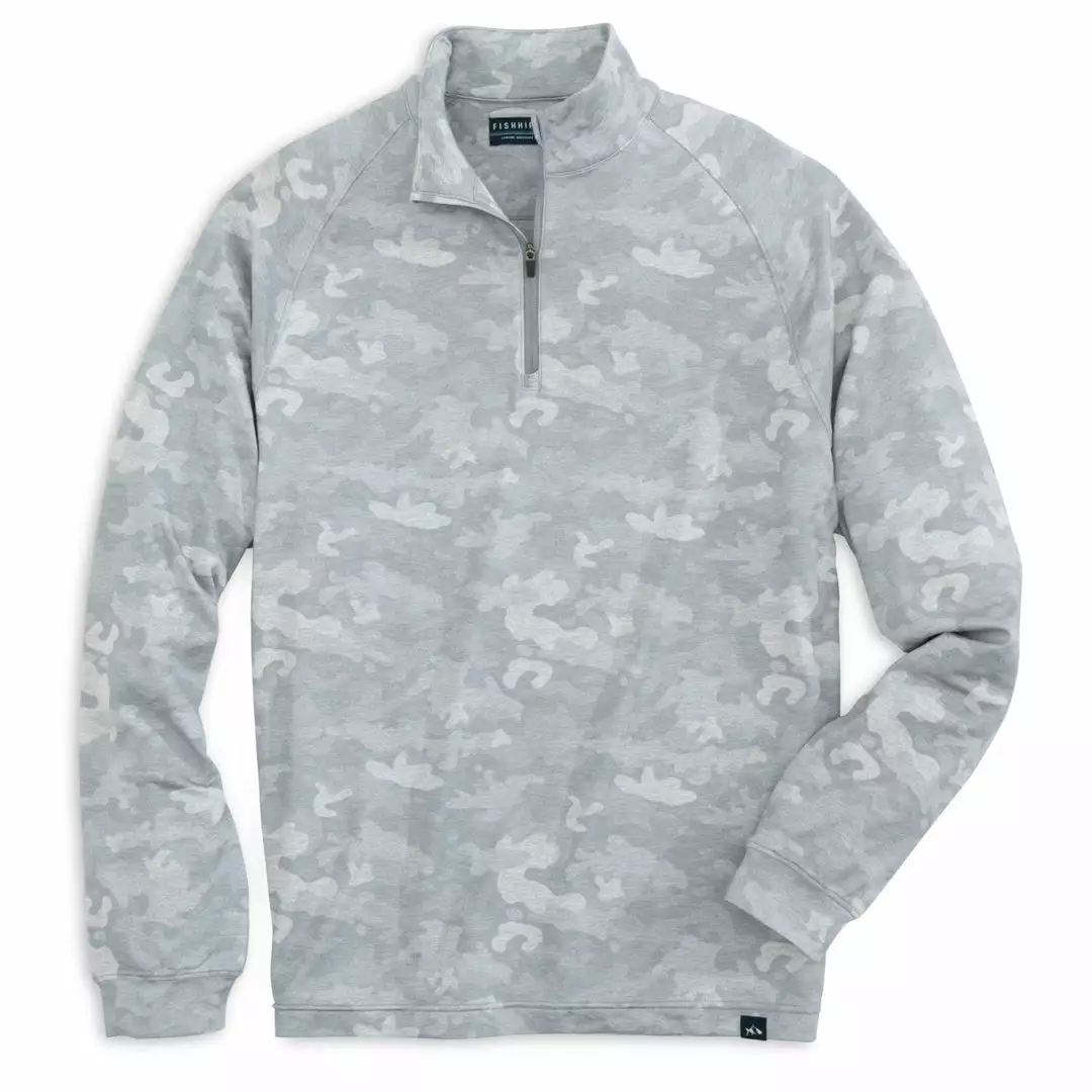 Fish Hippie Roan Camo Print 1/4 Zip Pullover (Grey) 3 Fish Hippie Roan Camo Print 1/4 Zip Pullover (Grey)