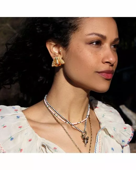 Mignonne Gavigan Accessories Fan Moth Earrings (Gold) 5 Mignonne Gavigan Accessories Fan Moth Earrings (Gold)