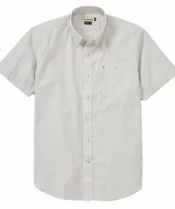 Tom Beckbe Cotton Lawn Shirt (Green/Ecru) Tops