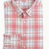 Southern Tide Tops Ormond Plaid Intercoastal Performance Sport Shirt (Rogue Red) 2 Southern Tide Tops Ormond Plaid Intercoastal Performance Sport Shirt (Rogue Red)