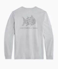 Southern Tide Tops Ouotdoorman Skip Jack Fill Tee (Seagull Grey)