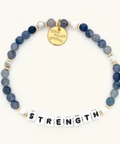 Little Words Project Jewelry Strength Bracelet (Bluestone)