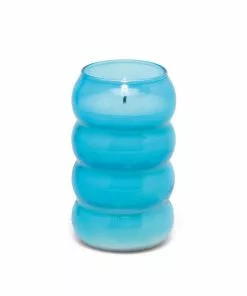 Paddywax Realm 12 Oz Blue Bubble Candle (Driftwood & Misted Fog)