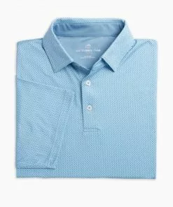 Southern Tide Ryder Geo Print Polo (Blue Shadow)
