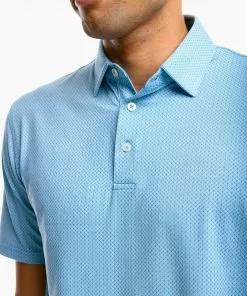 Southern Tide Ryder Geo Print Polo (Blue Shadow)