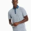 Southern Tide Sapelo Striped Performance Polo (Dawn Blue)