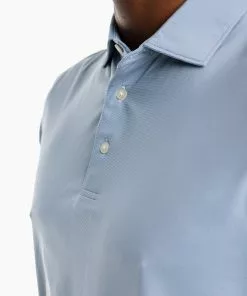 Southern Tide Sawgrass Mini Stripe Performance Polo (Blue Ridge)