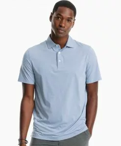 Southern Tide Sawgrass Mini Stripe Performance Polo (Blue Ridge)